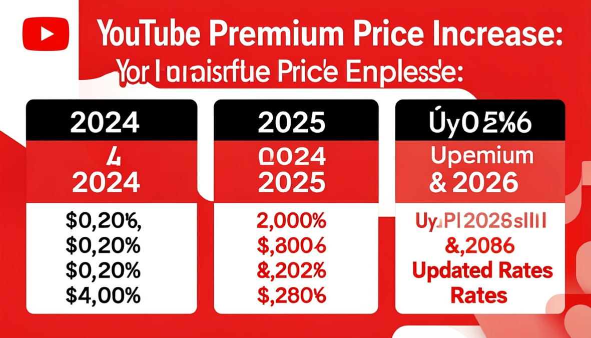 YouTube Premium Price Increase: 2024, 2025, & 2026 Updated Rates youtube premium price increase